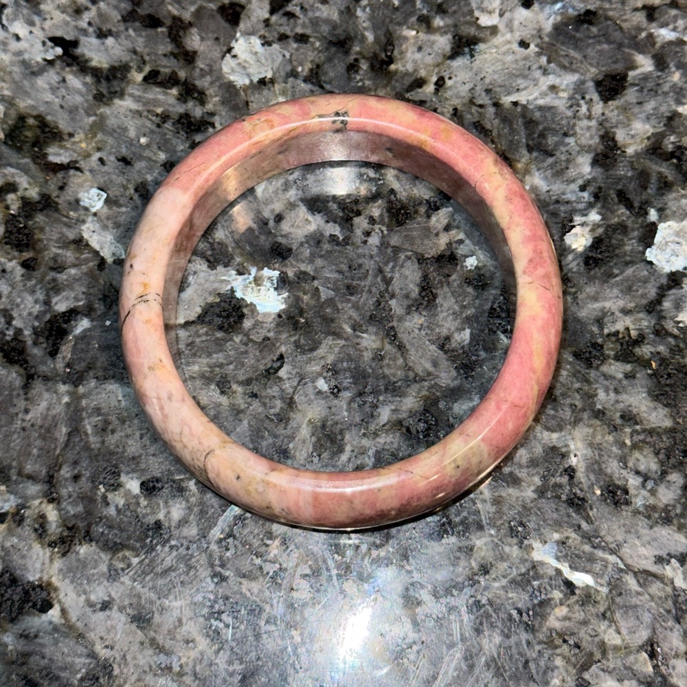 Elegant Pink Rhodonite Bangle 59MM (2.32”) Natural stone